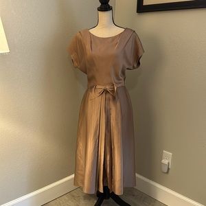 True vintage satin bronze dress